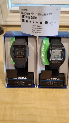 Two: Casio W-201-1BVCF and W-201-1AVCF - Excellent Condition - Free Shipping - Image 1 of 4