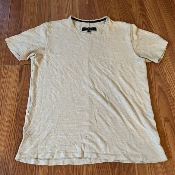 Camiseta de lino crema Rag & Bone talla XS Foto 1 de 4