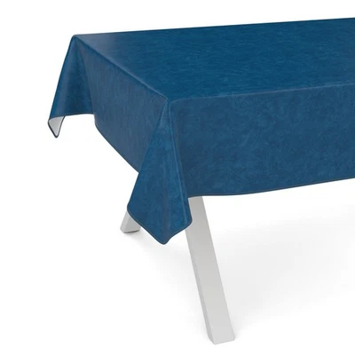 Wachstuchtischdecke Tischdecke abwaschbar Gartentischdecke ANRO Marmor Blau - Bild 1 von 4