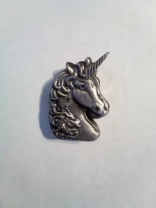Vintage Pewter Unicorn Trinket Box, Broach, Earrings - Picture 1 of 3