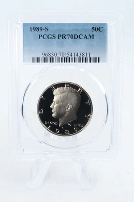 1989-S PCGS PR70DCAM Kennedy Half Dollar Proof 50C - Image 1 of 2