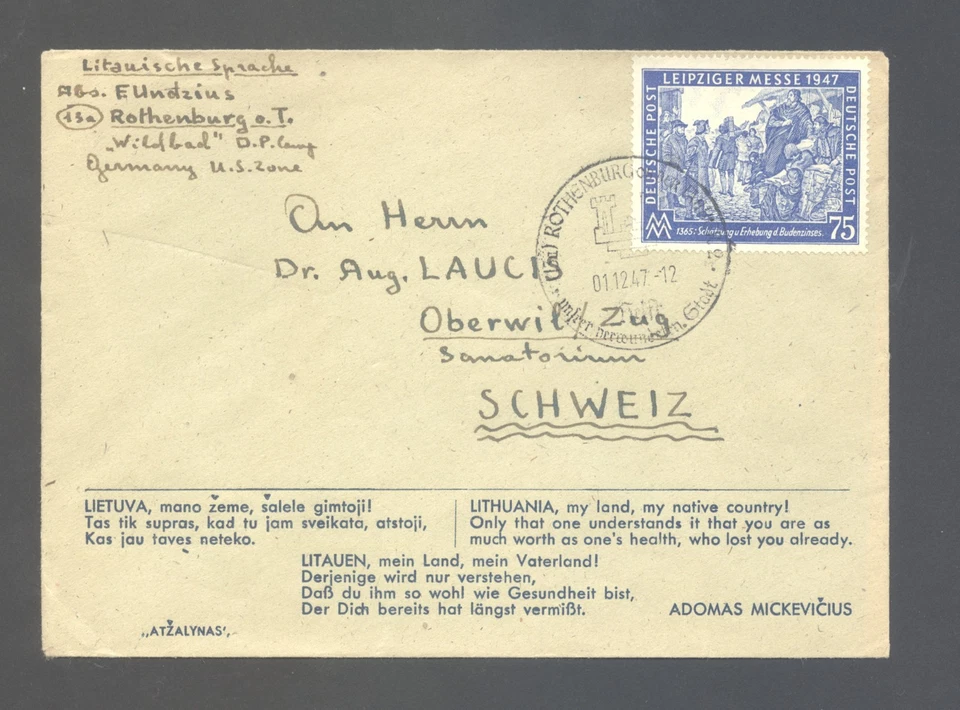 Todos. Ocupación según exc. Mi Nr 966 EF SST Rothenburg Lietuva Diáspora, Lituania - Imagen 1 de 1