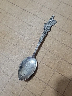 Antigua cuchara de canoa india nativa americana de plata esterlina Walla Walla Washington Foto 1 de 4
