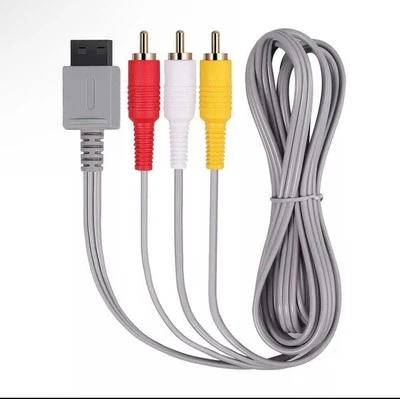 Gold Plated 3 RCA AV TV Cable Lead SCART for Nintendo Wii & Wii U HD Composite - Image 1 of 4