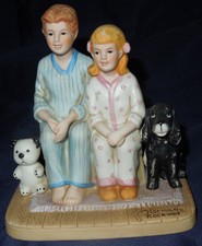 Norman Rockwell Collectors Club 1982 "Santa'S Visit" No A-1795 Figurine