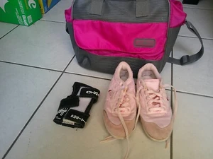 -AMF Bowling Ball Bag w/ wrist brace and womans shoes - Picture 1 of 6