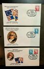 (3) Covers w/ US #3139a & 3140a. Special Printing for 1997 Long Beach Stamp Club
