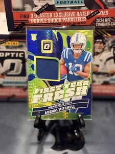 Parche Panini Optic Adonai Mitchell 2024 primer año nuevo RC #FYF-AML Colts NFL - Imagen 1 de 2