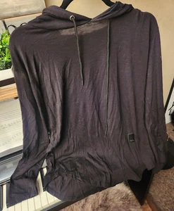 Fashion Black Long Sleeve Pullover Hoodie - Size Large - Picture 1 of 2