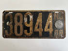 1908 New Jersey License Plate First Issue 100% All Original