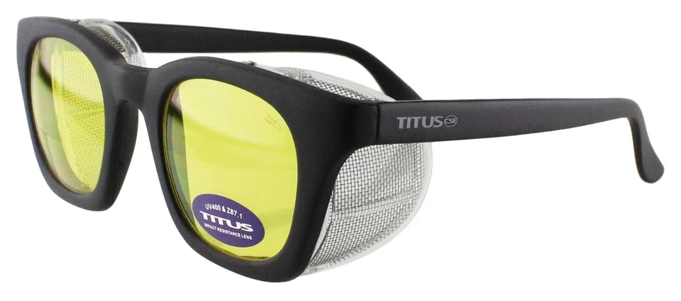 Titus G12 Retro Safety Glasses W/ Side Shields Z87 ANSI Dot Motorcycle Shooting