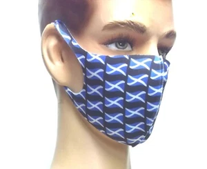 Maschera viso lavabile e riutilizzabile bandiere Scozia consegna UK - Foto 1 di 3