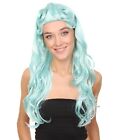 Women's Pale Blue Curly Glamour Siren Wig | Long Curly Cosplay Wig HW-100