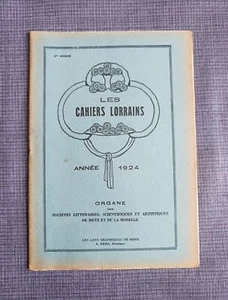 Les cahiers lorrains - N°4 1924 - Imagen 1 de 3