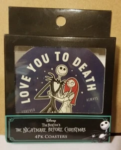 NEW Nightmare Before Christmas Coaster Set 4pk - Picture 1 of 2