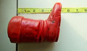 Vintage Wax Santa Boot Candle 4" Tall - Picture 1 of 9
