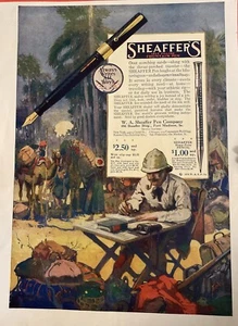 1919 - Pluma Estilográfica Sheaffer’s Anuncio a Todo Color - Desert Break Toma Notas - Envío Gratis - Imagen 1 de 6