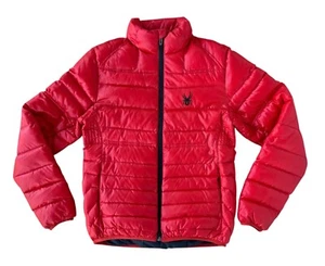SPYDER Men’s Small Duck Down Red Puffer Full Zip Jacket Great Condition - Picture 1 of 9
