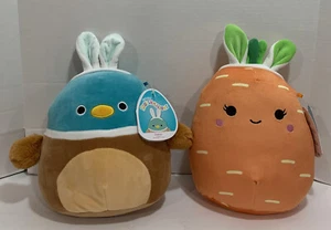 daska caroleena squishmallows peluche peluche anatra coniglietto orecchie carota pasquale 9" - Foto 1 di 12