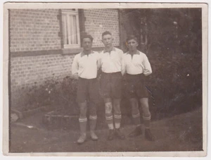Foto Real De Fútbol 3 Jugadores De Fútbol Alemania Aproximadamente Años 1930 - Imagen 1 de 2