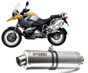 Terminale Scarico Storm by Mivv Oval acciaio inox per Bmw R 1200 Gs 2004 > 2007 - Imagen 1 de 4