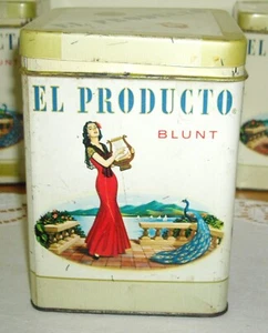 Vintage EL PRODUCTO BLUNT CIGAR Square 6" Tin w Lid ~ - Picture 1 of 24