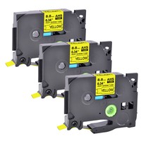 Details about 2PK Extra Adhesive Black on Yellow Label Tape For Brother TZ TZe S621 9MM Details about 2PK Extra Adhesive Black on Yellow Label Tape For Brother TZ TZe S621 9MM