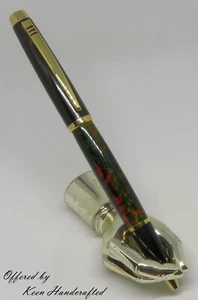 a - Keen Handcrafted Handmade Geta Black and Gold Ballpoint Pen - Picture 1 of 5