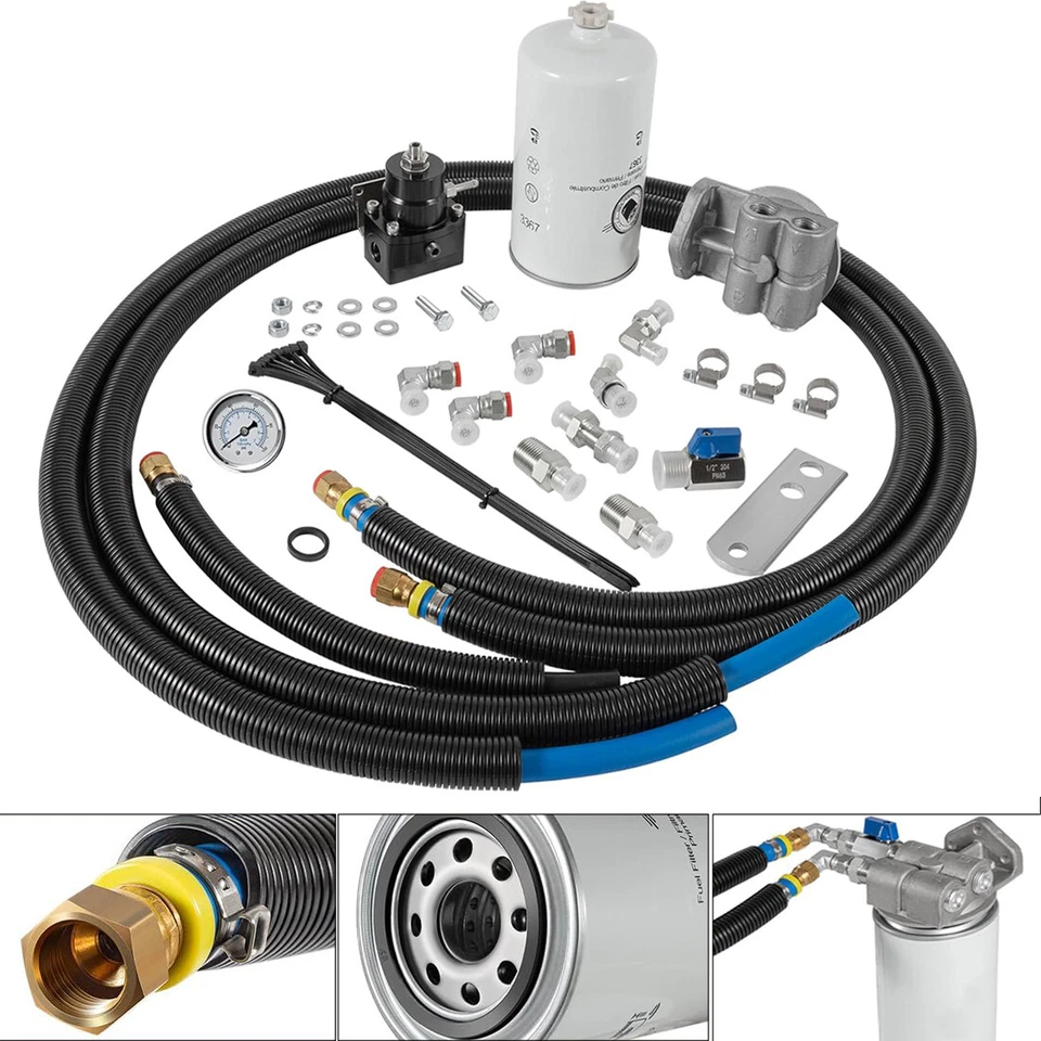 Kits de retorno regulados de tazón de filtro de combustible Powerstroke de 7,3 L para Ford F250 F350 94-97 Foto 1 de 4