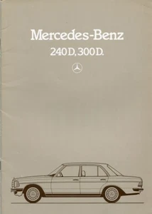 MERCEDES 240D, 300D - 1982 folleto de ventas del Reino Unido y 2 tarjetas de especificaciones para agosto de 1983 - Imagen 1 de 1