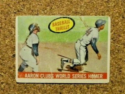 1959 Topps Baseball #467 Hank Aaron (Milwaukee Braves) BT Foto 1 de 3