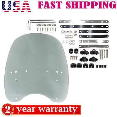 Motorcycle Large Clear Windshield For Harley ...