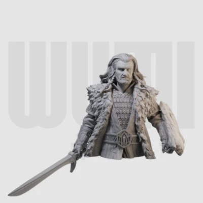 Thorin Oakenshield Bust 1/16 1/10 3D Print Figure Model Kit Unpained Unassembled - Image 1 of 3
