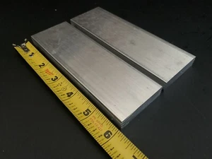 2 Pieces 1/2" X 2" X 6" Long ALUMINUM FLAT BAR STOCK SOLID 6061 T6511 EXTRUDED - Picture 1 of 2