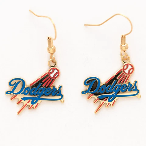 Los Angeles Dodgers Dangle Earrings MLB New Cover