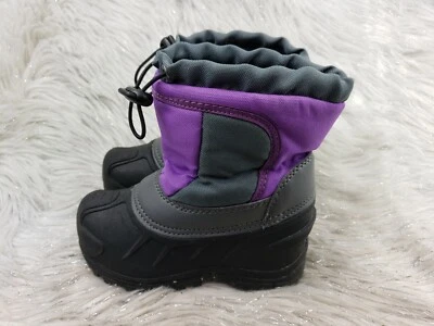 ITASCA Botas de Nieve de Invierno Negras Púrpura Niños Talla 9 Foto 1 de 4