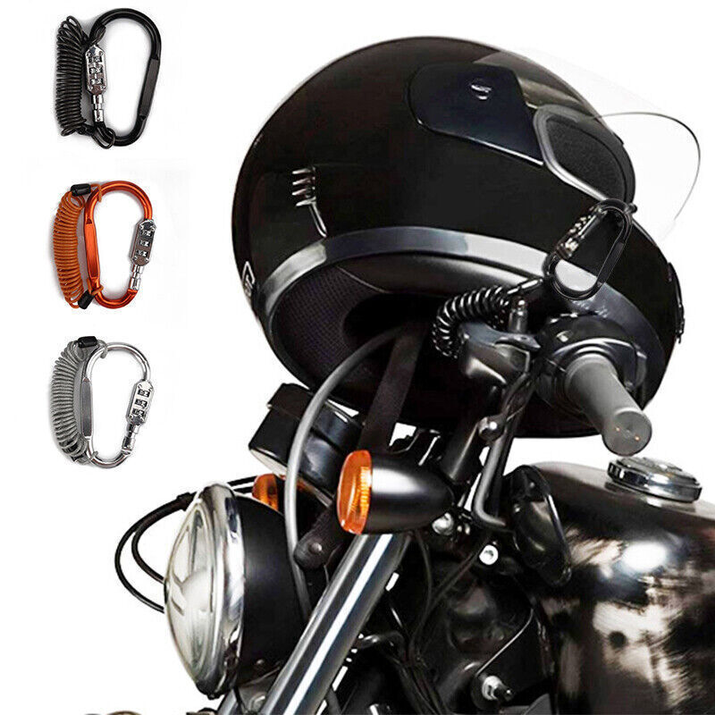 MEIRRAI Lucchetto Casco Moto Con Cavo Flessibile In Acciaio, Lucchetto Moto Resistente, Manopola Per Manubrio Moto, Antifurto Per Moto E Scooter