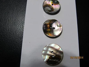 Pearl Blazer Buttons Lot coat Sewing Trims Genuine Pearl  Br.Abalone 1"   8P - Picture 1 of 1