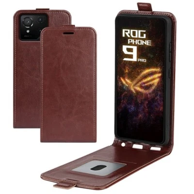 Vertical UP Down Flip Leather card slots Case For Asus ROG Phone 9 Pro / 9 5G - Image 1 of 4