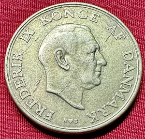 1949 Denmark 1 Krone - Frederik IX - KM#837.1 - Low Mintage - Great Details - Picture 1 of 2