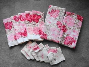 Vintage Lot of 13 Matrix Pink Bath Towels Hand Towels Wash Face Cloths - Picture 1 of 19