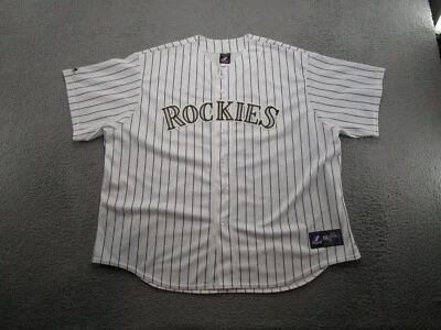 Бейсбольная футболка Colorado Rockies No24 Dexter Fowler Majestic мужская размер 4X MLB - Изображение 1 из 4