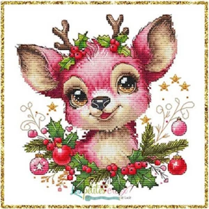 Weihnachten rosa Rentier ~ Les Petites Croix de Lucie - Bild 1 von 1