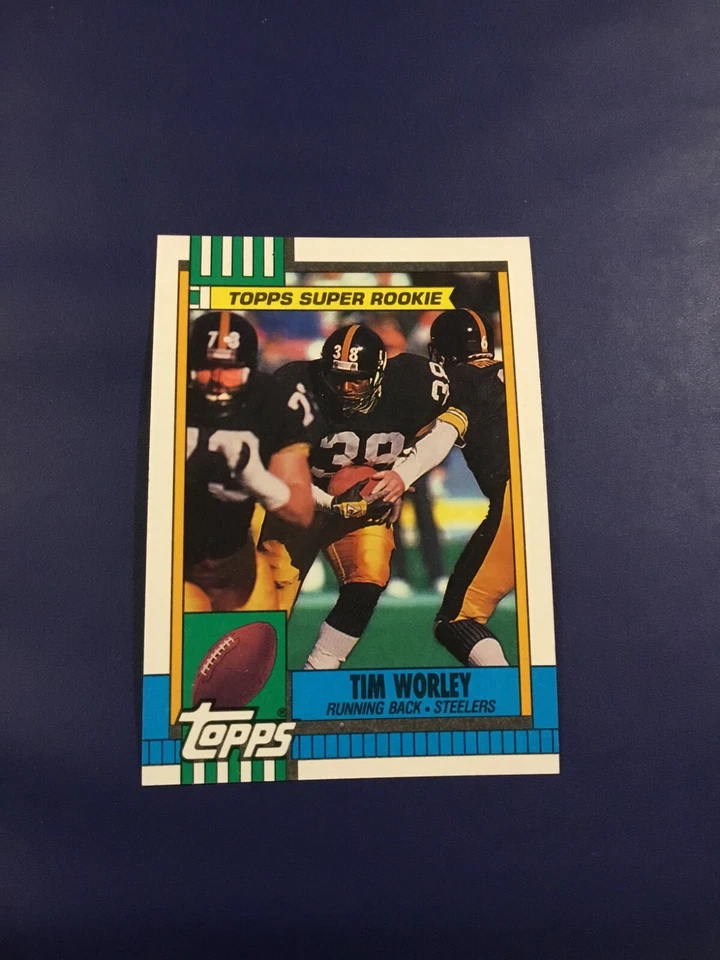 1990 Topps # 175 TIM WORLEY ROOKIE RC Pittsburgh Steelers Set Break Mint !  - Image 1 of 1