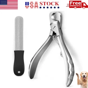 1X Wide Open Dog Nail Clippers for Large Dogs, Heavy Duty Dog Nail Trimmer Metal - Picture 1 of 7