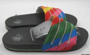 LILIANA  Slip On slipper multi COLORED OPEN TOE Sandals women Size  9 - Picture 1 of 4