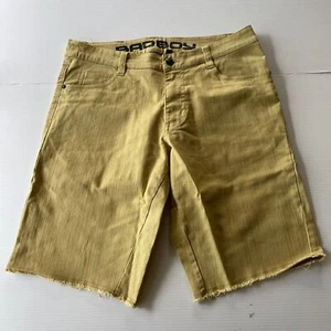 Badboy Cut Off Denim Jean Shorts Boys Size 82cm Waist Beige Casual Style Fit - Picture 1 of 12
