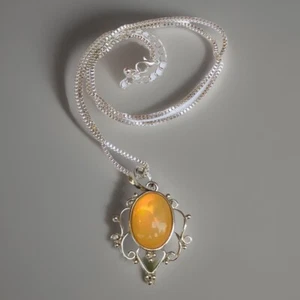 26 inch Silvertone pendant necklace - Picture 1 of 4