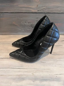 Steve Madden VALA mehrfarbige gesteppte Stilettos Pumps mit Absatz schwarz Größe 5 - Bild 1 von 5