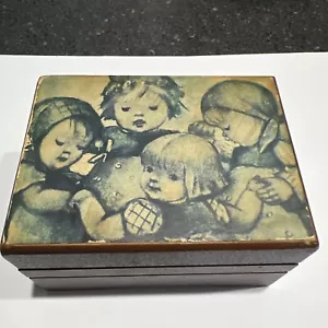 Vintage Linden Wood Music Box Japan Love Story, Romeo & Juliet- Works Great! - Picture 1 of 24